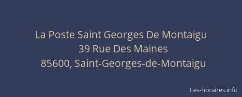 La Poste Saint Georges De Montaigu