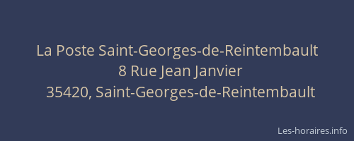 La Poste Saint-Georges-de-Reintembault