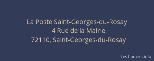La Poste Saint-Georges-du-Rosay