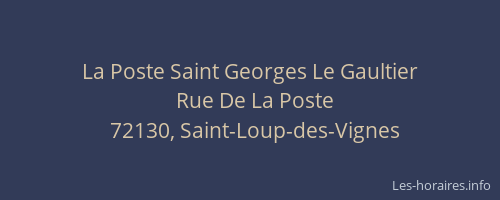 La Poste Saint Georges Le Gaultier