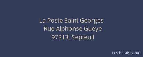 La Poste Saint Georges
