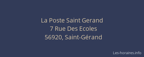 La Poste Saint Gerand