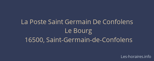 La Poste Saint Germain De Confolens