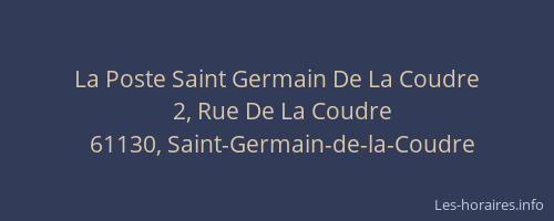 La Poste Saint Germain De La Coudre
