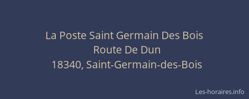 La Poste Saint Germain Des Bois