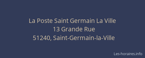 La Poste Saint Germain La Ville