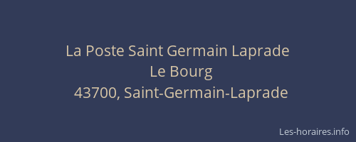 La Poste Saint Germain Laprade