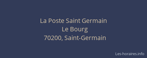 La Poste Saint Germain