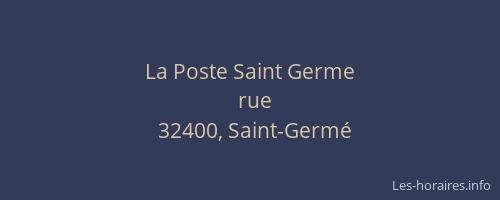La Poste Saint Germe