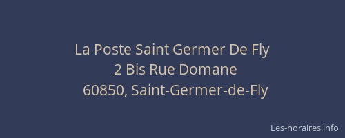 La Poste Saint Germer De Fly