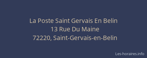 La Poste Saint Gervais En Belin