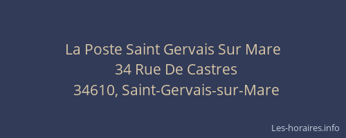 La Poste Saint Gervais Sur Mare