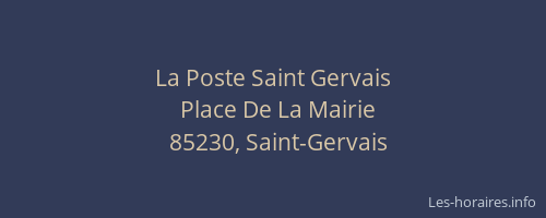 La Poste Saint Gervais