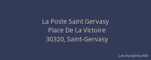 La Poste Saint Gervasy