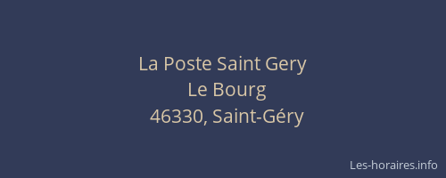 La Poste Saint Gery