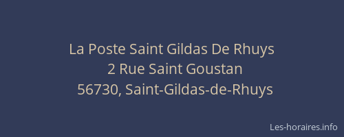 La Poste Saint Gildas De Rhuys