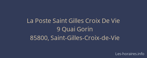 La Poste Saint Gilles Croix De Vie