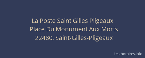 La Poste Saint Gilles Pligeaux