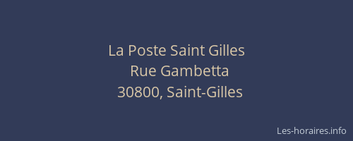 La Poste Saint Gilles