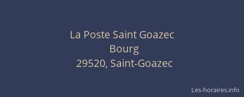 La Poste Saint Goazec