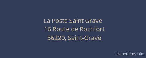 La Poste Saint Grave