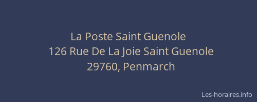 La Poste Saint Guenole