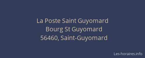 La Poste Saint Guyomard