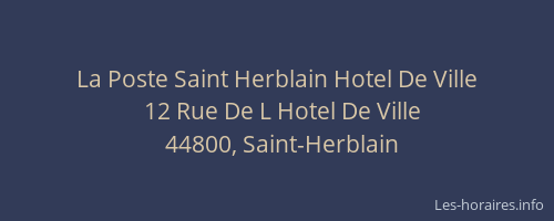 La Poste Saint Herblain Hotel De Ville