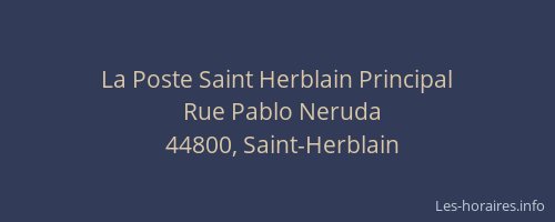 La Poste Saint Herblain Principal