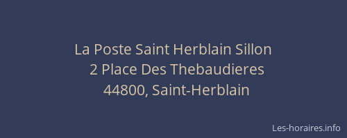 La Poste Saint Herblain Sillon