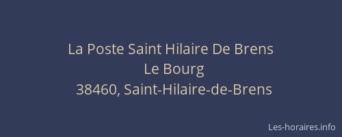 La Poste Saint Hilaire De Brens