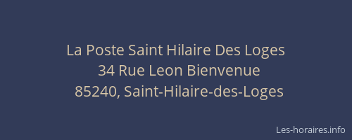 La Poste Saint Hilaire Des Loges