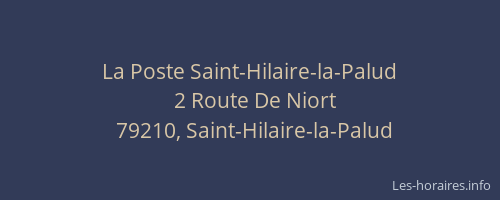 La Poste Saint-Hilaire-la-Palud