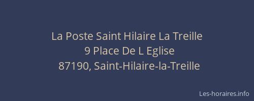 La Poste Saint Hilaire La Treille