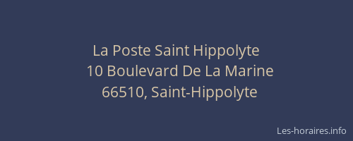 La Poste Saint Hippolyte