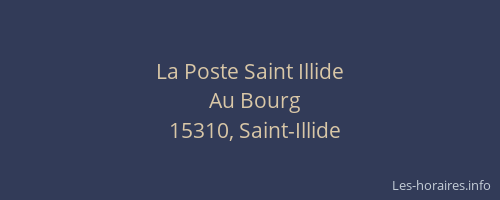 La Poste Saint Illide