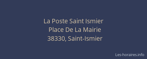 La Poste Saint Ismier