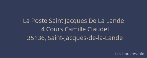 La Poste Saint Jacques De La Lande