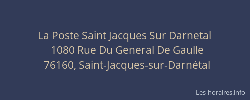 La Poste Saint Jacques Sur Darnetal