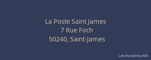 La Poste Saint James