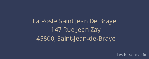 La Poste Saint Jean De Braye