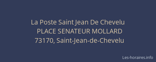 La Poste Saint Jean De Chevelu