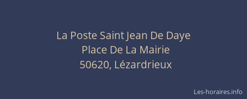 La Poste Saint Jean De Daye