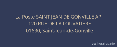 La Poste SAINT JEAN DE GONVILLE AP