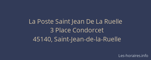 La Poste Saint Jean De La Ruelle