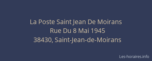 La Poste Saint Jean De Moirans