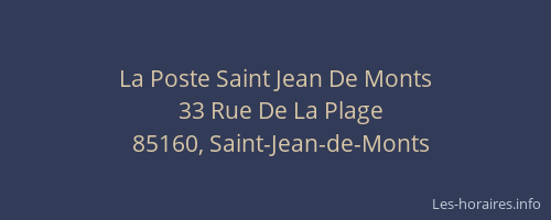 La Poste Saint Jean De Monts