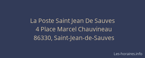 La Poste Saint Jean De Sauves