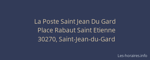 La Poste Saint Jean Du Gard