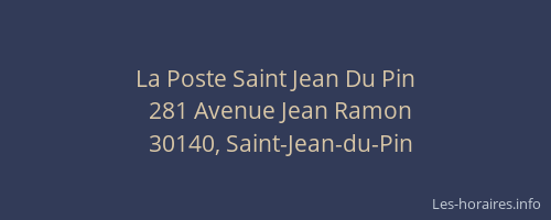 La Poste Saint Jean Du Pin
